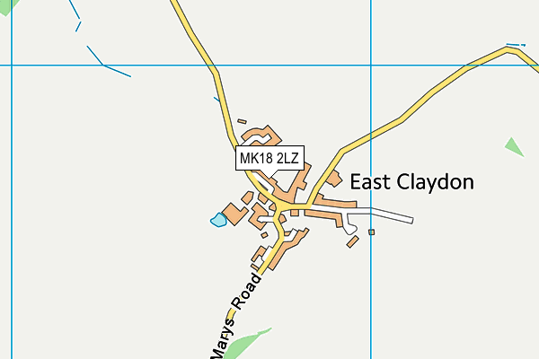 MK18 2LZ map - OS VectorMap District (Ordnance Survey)