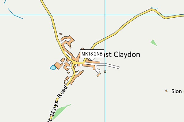 MK18 2NB map - OS VectorMap District (Ordnance Survey)