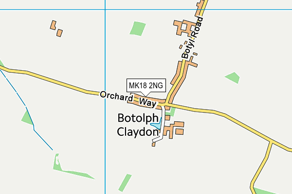 MK18 2NG map - OS VectorMap District (Ordnance Survey)