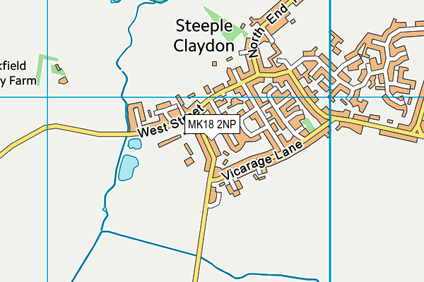 MK18 2NP map - OS VectorMap District (Ordnance Survey)