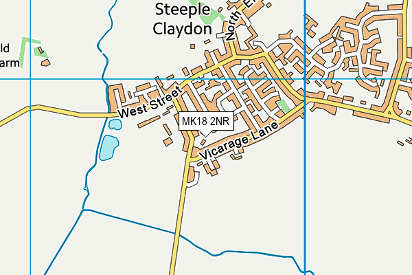 MK18 2NR map - OS VectorMap District (Ordnance Survey)