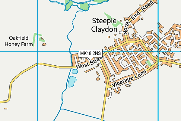 MK18 2NS map - OS VectorMap District (Ordnance Survey)