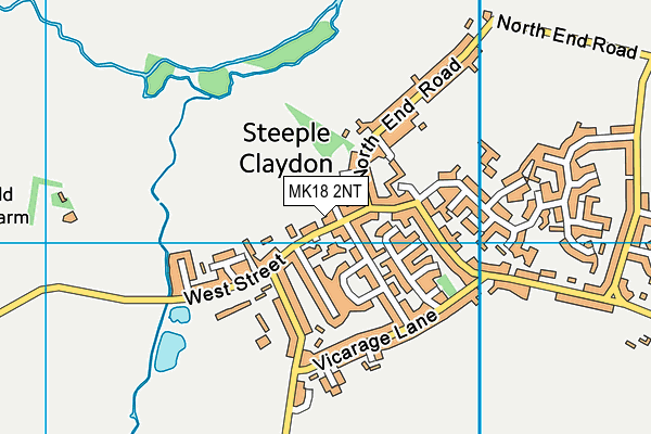 MK18 2NT map - OS VectorMap District (Ordnance Survey)