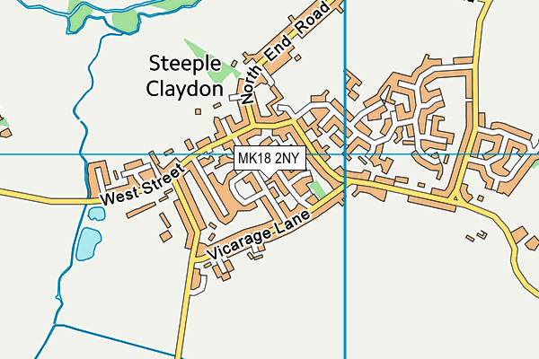 MK18 2NY map - OS VectorMap District (Ordnance Survey)