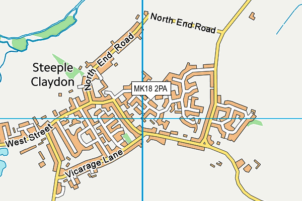 Steeple Claydon Combined School map (MK18 2PA) - OS VectorMap District (Ordnance Survey)
