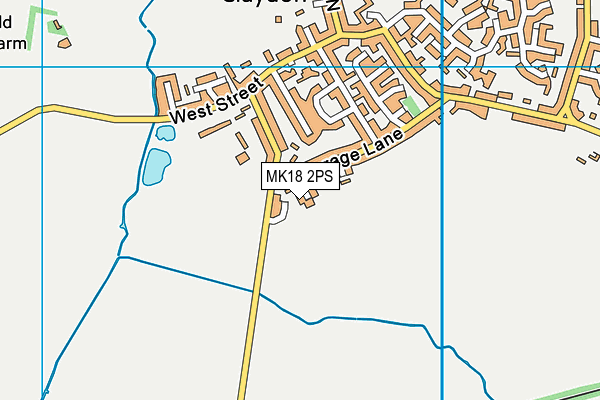 MK18 2PS map - OS VectorMap District (Ordnance Survey)