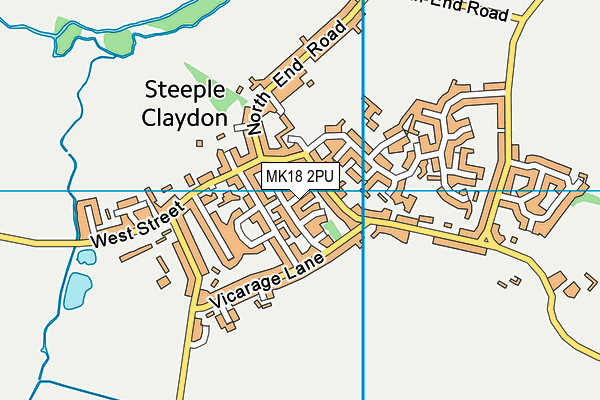 MK18 2PU map - OS VectorMap District (Ordnance Survey)