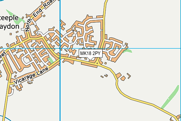 MK18 2PY map - OS VectorMap District (Ordnance Survey)