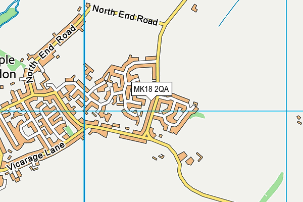 MK18 2QA map - OS VectorMap District (Ordnance Survey)