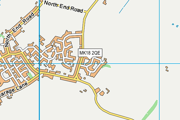 MK18 2QE map - OS VectorMap District (Ordnance Survey)