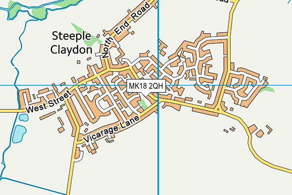 MK18 2QH map - OS VectorMap District (Ordnance Survey)