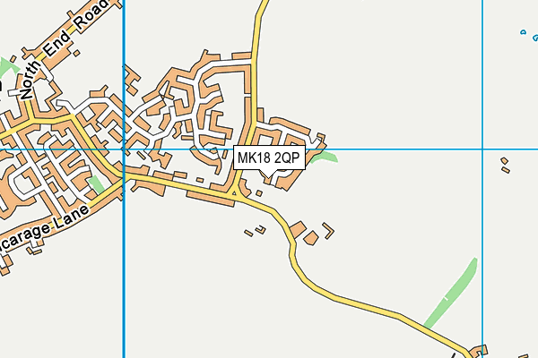 MK18 2QP map - OS VectorMap District (Ordnance Survey)