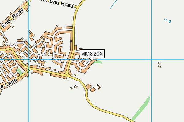 MK18 2QX map - OS VectorMap District (Ordnance Survey)