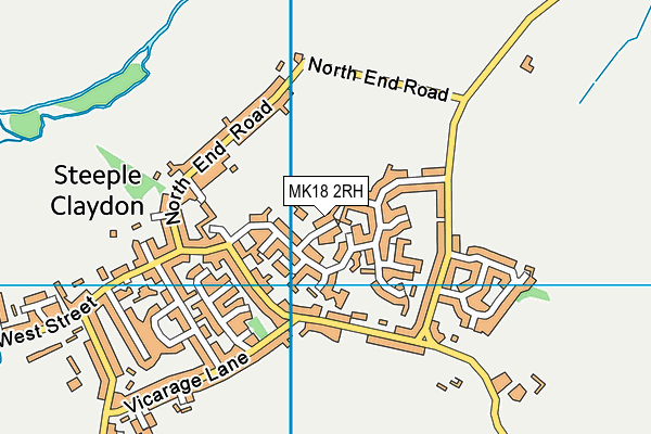 MK18 2RH map - OS VectorMap District (Ordnance Survey)