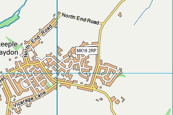 MK18 2RP map - OS VectorMap District (Ordnance Survey)