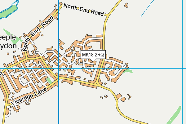 MK18 2RQ map - OS VectorMap District (Ordnance Survey)