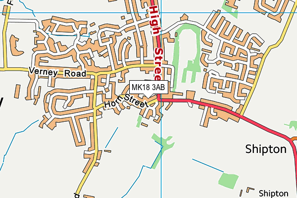 MK18 3AB map - OS VectorMap District (Ordnance Survey)