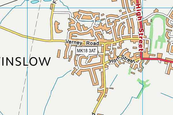 MK18 3AT map - OS VectorMap District (Ordnance Survey)