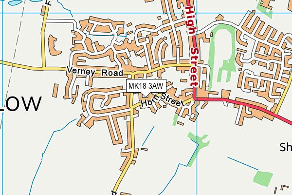 MK18 3AW map - OS VectorMap District (Ordnance Survey)