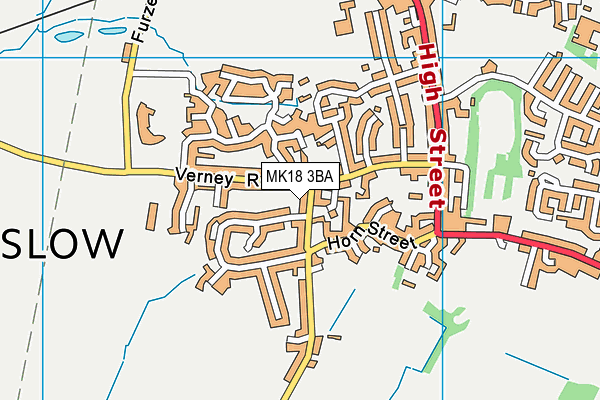 MK18 3BA map - OS VectorMap District (Ordnance Survey)