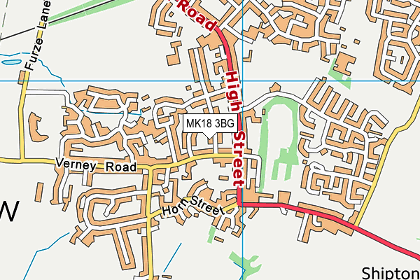 MK18 3BG map - OS VectorMap District (Ordnance Survey)