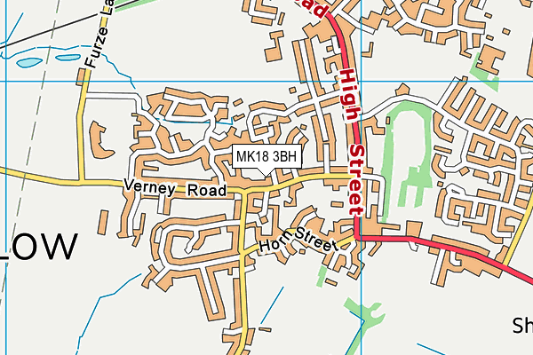 MK18 3BH map - OS VectorMap District (Ordnance Survey)