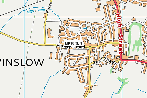 MK18 3BN map - OS VectorMap District (Ordnance Survey)