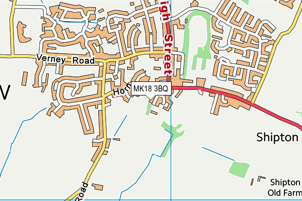 MK18 3BQ map - OS VectorMap District (Ordnance Survey)