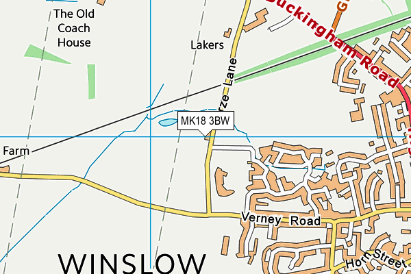 MK18 3BW map - OS VectorMap District (Ordnance Survey)