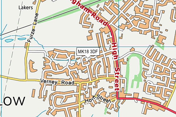 MK18 3DF map - OS VectorMap District (Ordnance Survey)