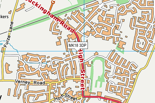 MK18 3DP map - OS VectorMap District (Ordnance Survey)