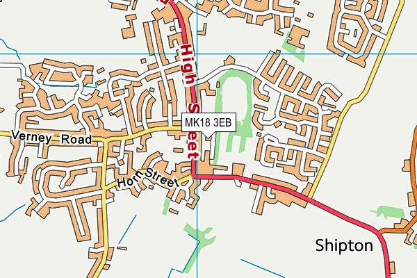 MK18 3EB map - OS VectorMap District (Ordnance Survey)