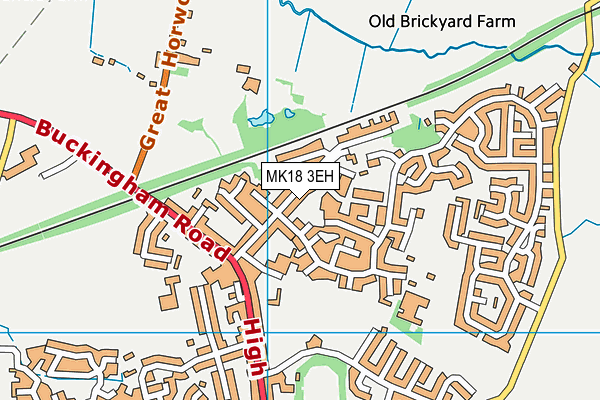 MK18 3EH map - OS VectorMap District (Ordnance Survey)