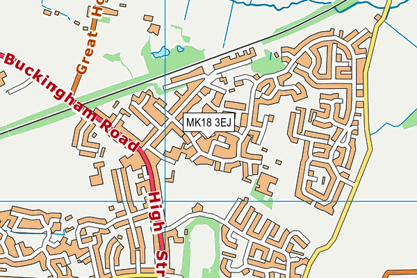 MK18 3EJ map - OS VectorMap District (Ordnance Survey)