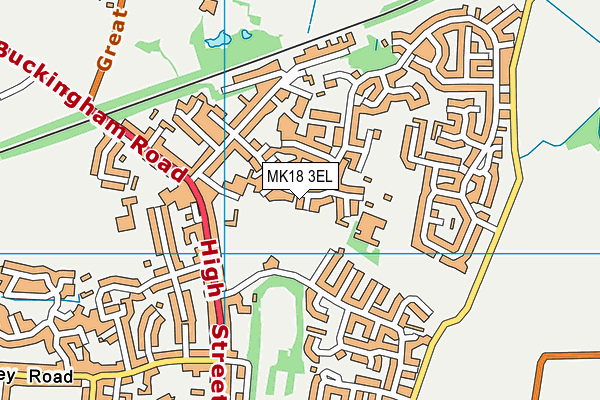 MK18 3EL map - OS VectorMap District (Ordnance Survey)