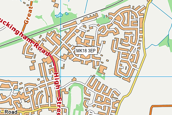 MK18 3EP map - OS VectorMap District (Ordnance Survey)