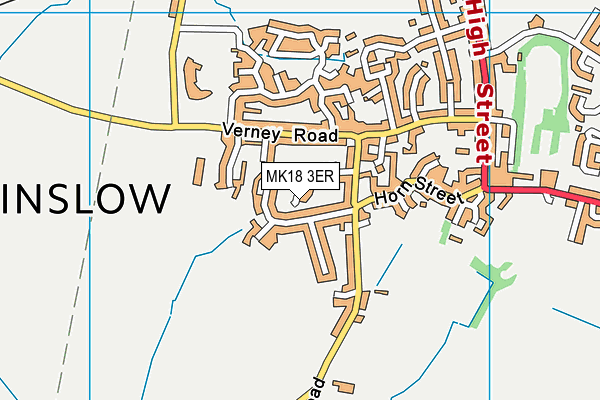 MK18 3ER map - OS VectorMap District (Ordnance Survey)