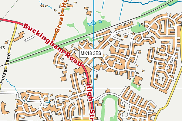 MK18 3ES map - OS VectorMap District (Ordnance Survey)