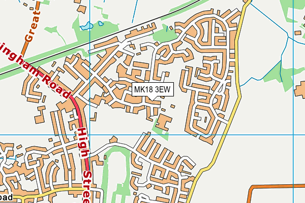MK18 3EW map - OS VectorMap District (Ordnance Survey)