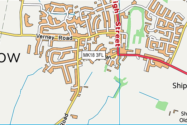 MK18 3FL map - OS VectorMap District (Ordnance Survey)