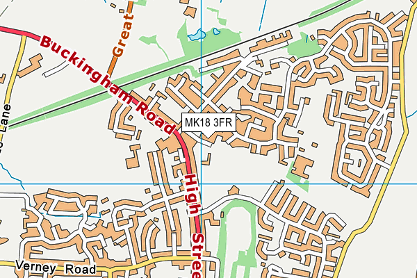 MK18 3FR map - OS VectorMap District (Ordnance Survey)