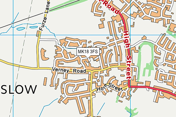 MK18 3FS map - OS VectorMap District (Ordnance Survey)