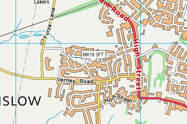 MK18 3FT map - OS VectorMap District (Ordnance Survey)