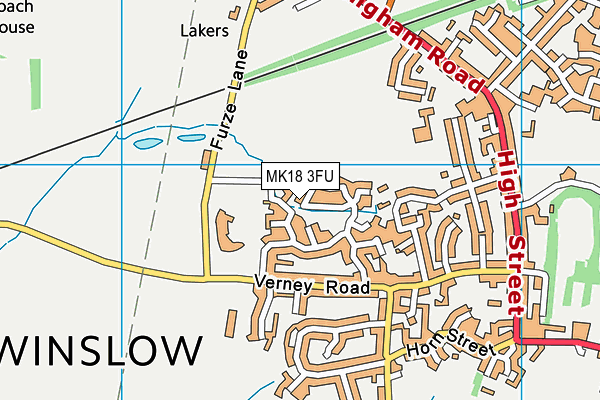 MK18 3FU map - OS VectorMap District (Ordnance Survey)