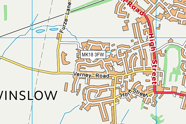 MK18 3FW map - OS VectorMap District (Ordnance Survey)