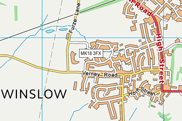 MK18 3FX map - OS VectorMap District (Ordnance Survey)