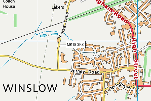 MK18 3FZ map - OS VectorMap District (Ordnance Survey)