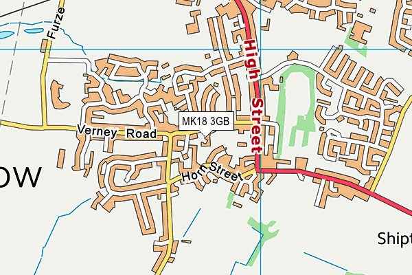 MK18 3GB map - OS VectorMap District (Ordnance Survey)