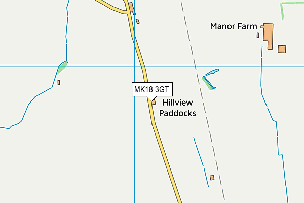 MK18 3GT map - OS VectorMap District (Ordnance Survey)