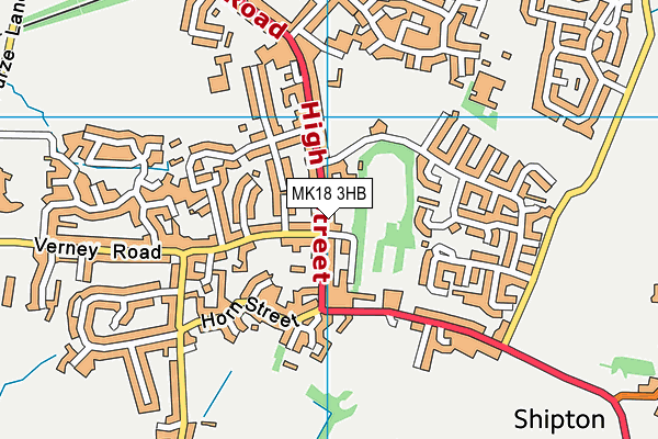 MK18 3HB map - OS VectorMap District (Ordnance Survey)